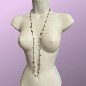 PREMIER DESIGNS Silver Tone Glass Bead & Pearl Necklace